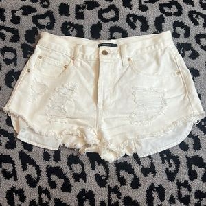 Forever 21 high waisted white shorts